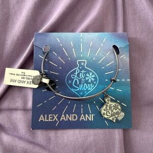 Alex and Ani Let it Snow Bracelet - Blue Metallic NWT